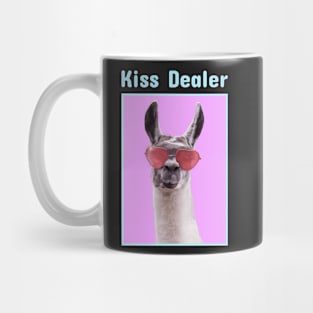 Kiss Dealer Llama with Heart Glasses Mug